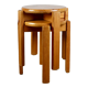 Pair of stackable pine stools
