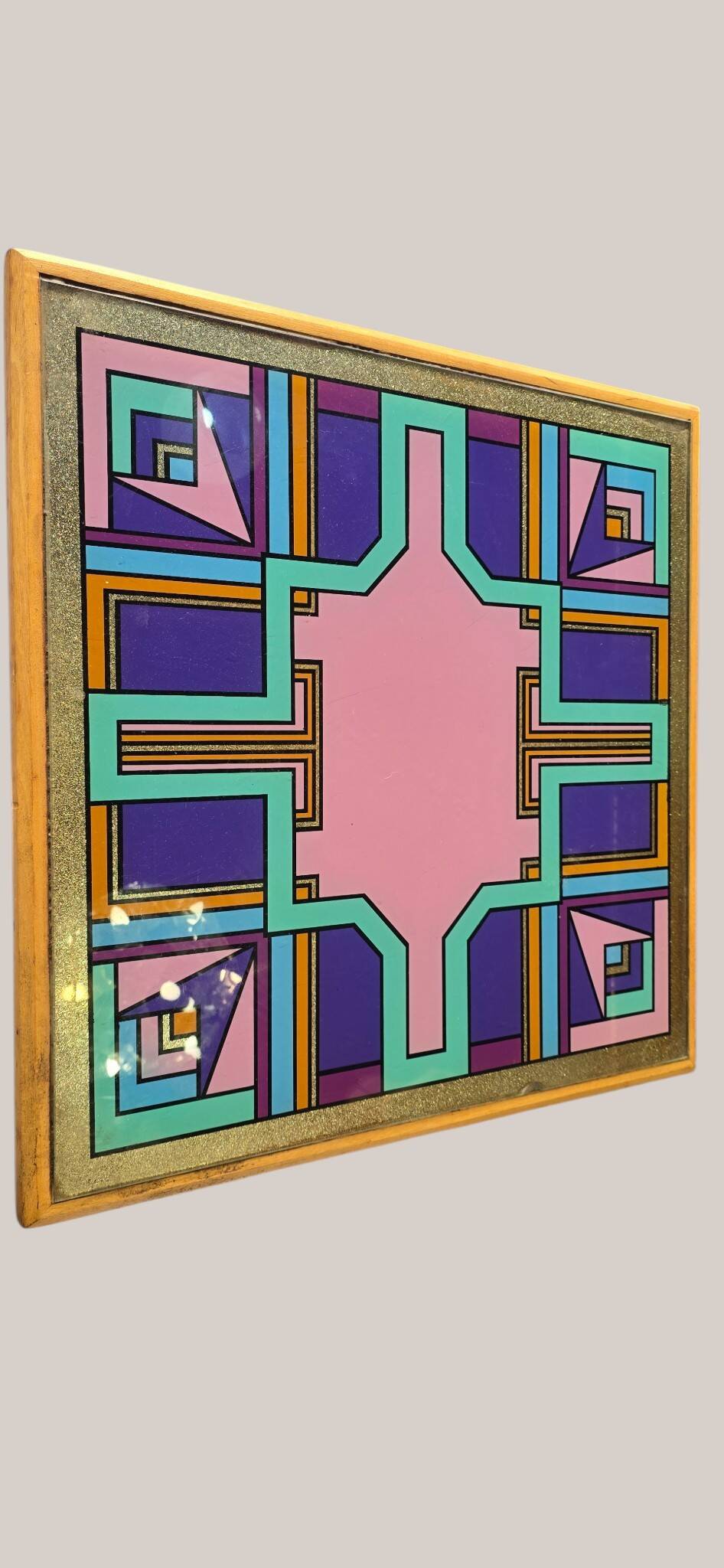 Vintage bistro table with painted top Bing, Cannes, 1990s