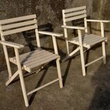 Pair of garden armchairs