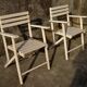 Pair of garden armchairs