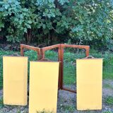 Antique fireplace screen – Solid wood & upholstered panels