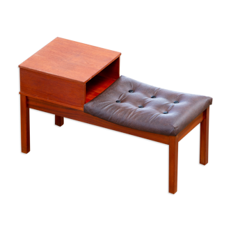 Banc d’entrée scandinave vintage 1960