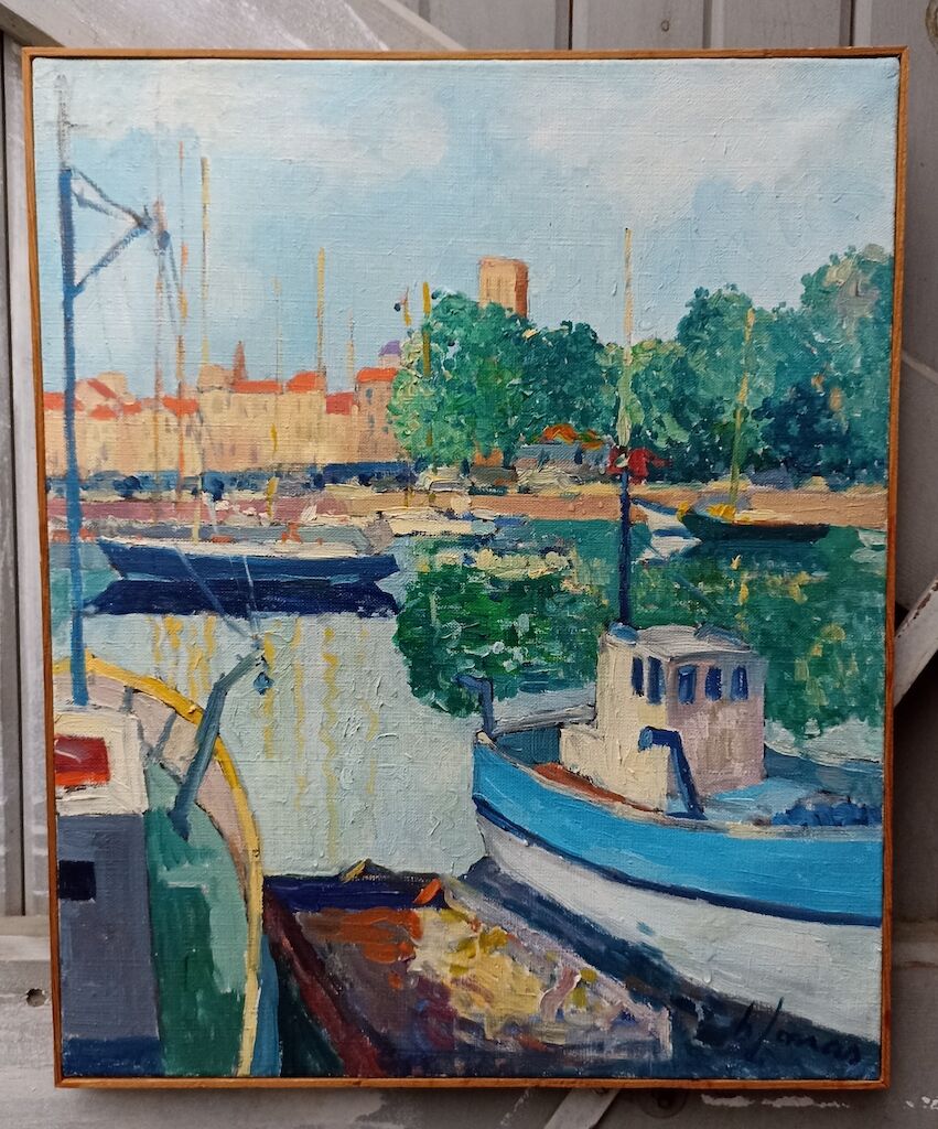 Painting view of La Rochelle by Henri Jonas