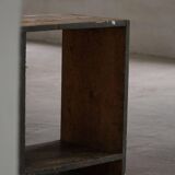 Primitive French shelf from the early 20th century in patinated oak, Wabi Sabi, 1920s.