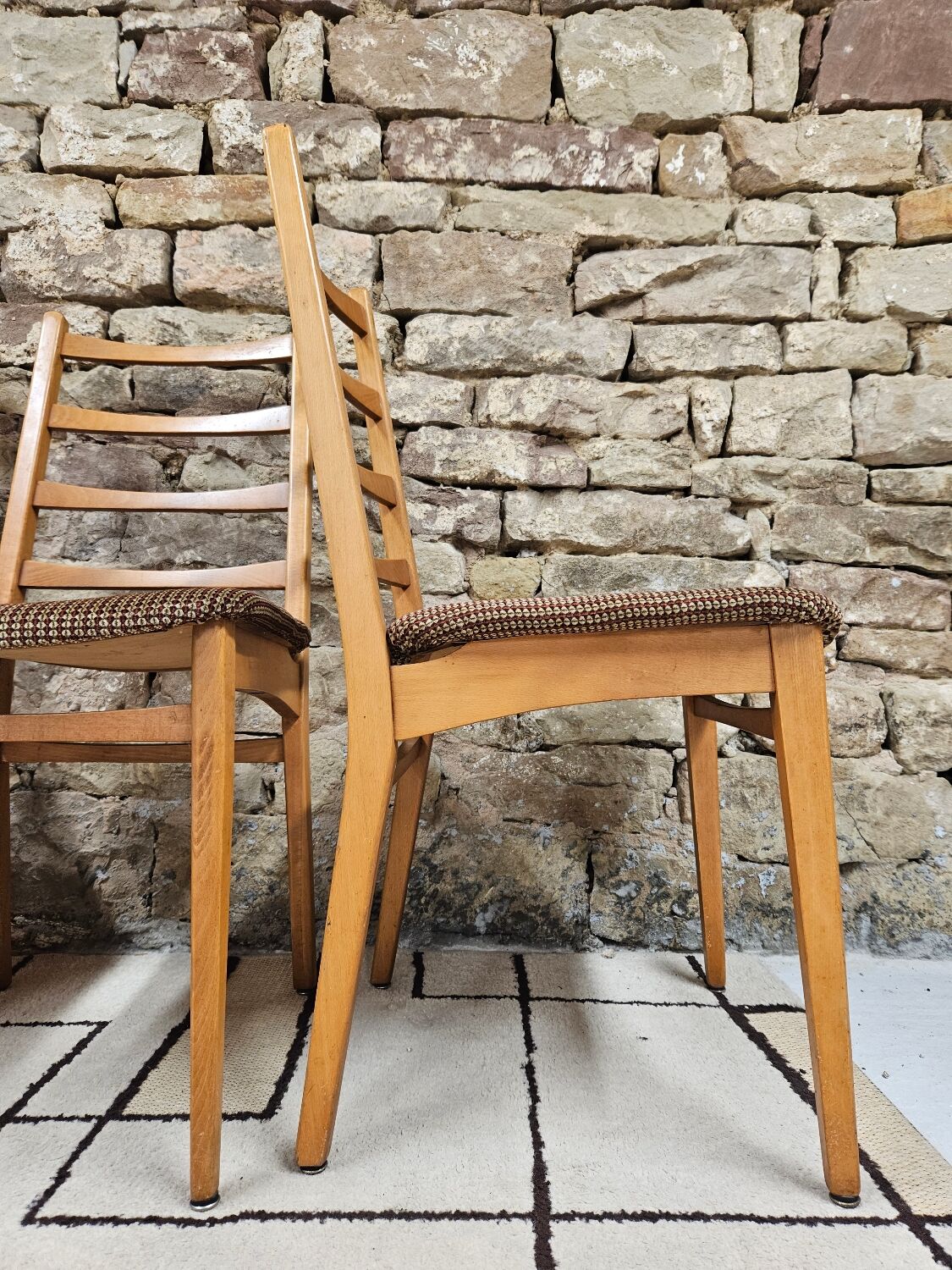 Set of 4 vintage Scandinavian style chairs