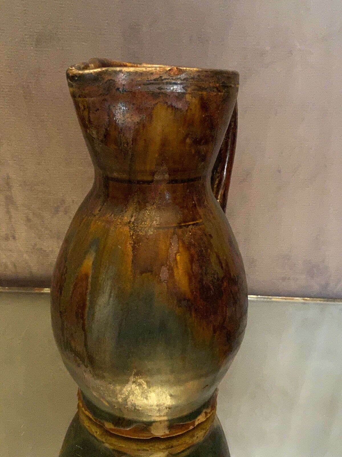 Pitcher in La Borne stoneware signed Lucien Talbot