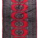 Vintage carpet uzbek bukhara handmade 92cm x 186cm 1970s