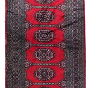 Vintage carpet uzbek bukhara handmade 92cm x 186cm 1970s