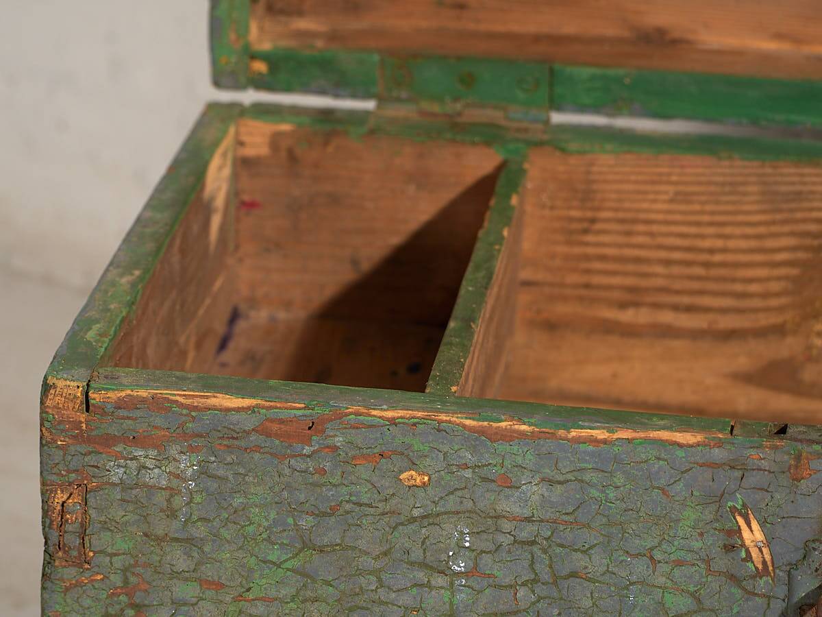 Antique military chest with green patina (c.1910) #67