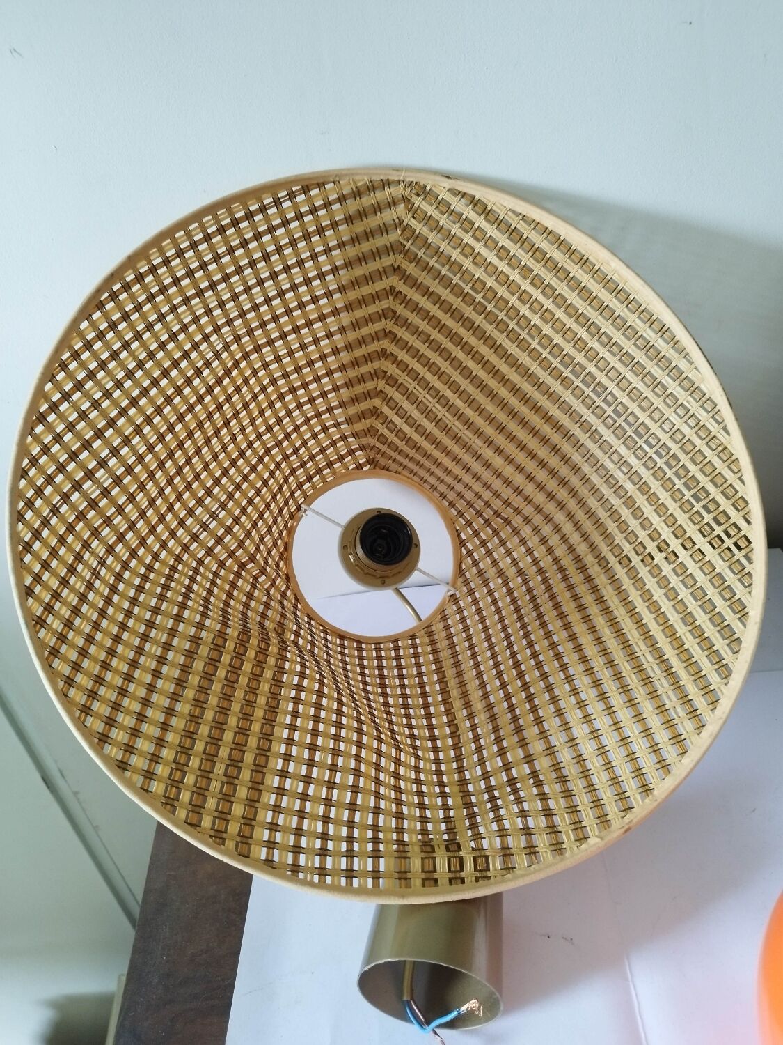 Lampshade suspension braided straw + fixing