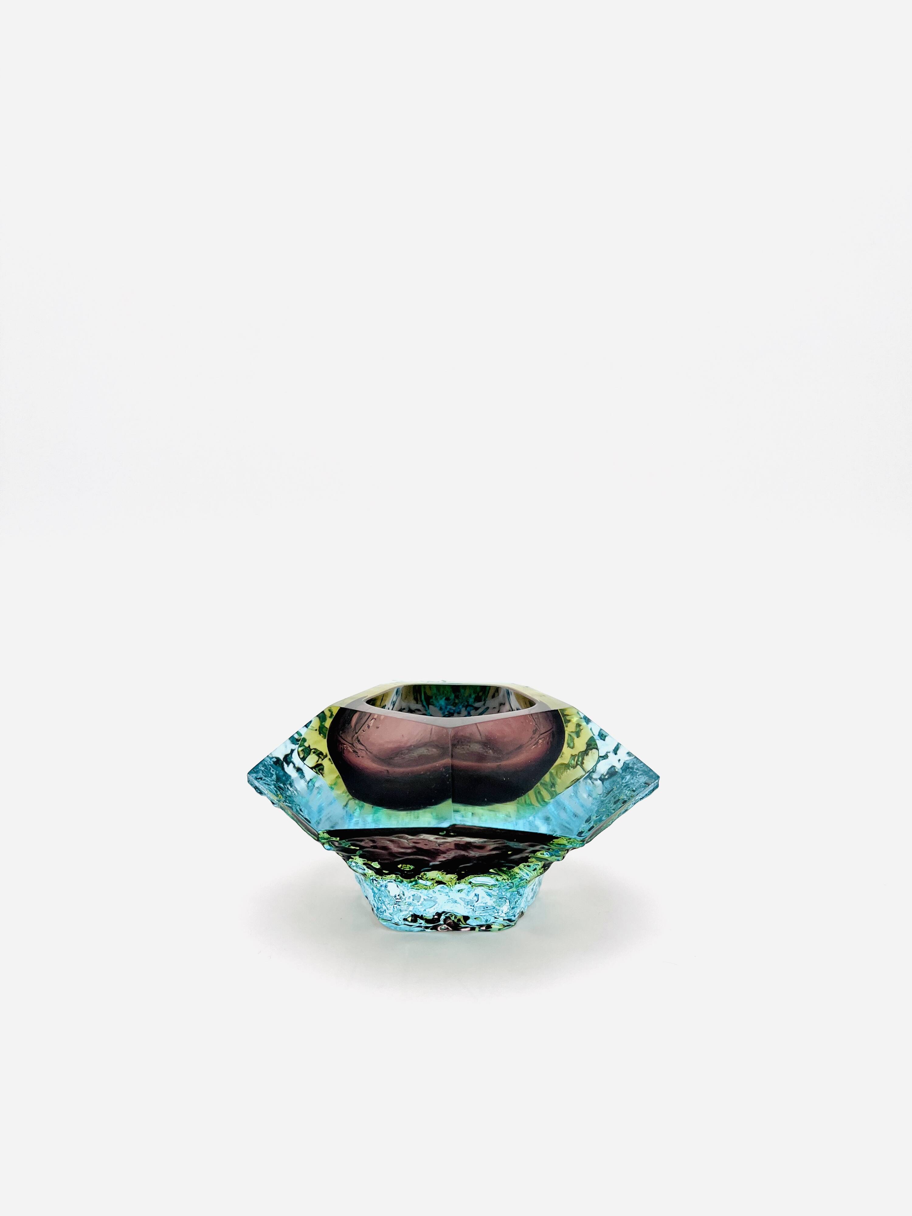 Alessandro Mandruzzato Murano Sommerso Ice Design Bowl
