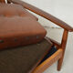 Danish 3 seater teak and leather sofa, 1960
