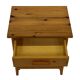 Vintage pinewood bedside table compact design 70's