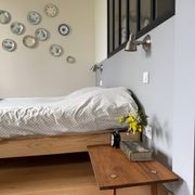 Wooden bedside table