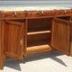 Art Deco sideboard in walnut with a marble top
