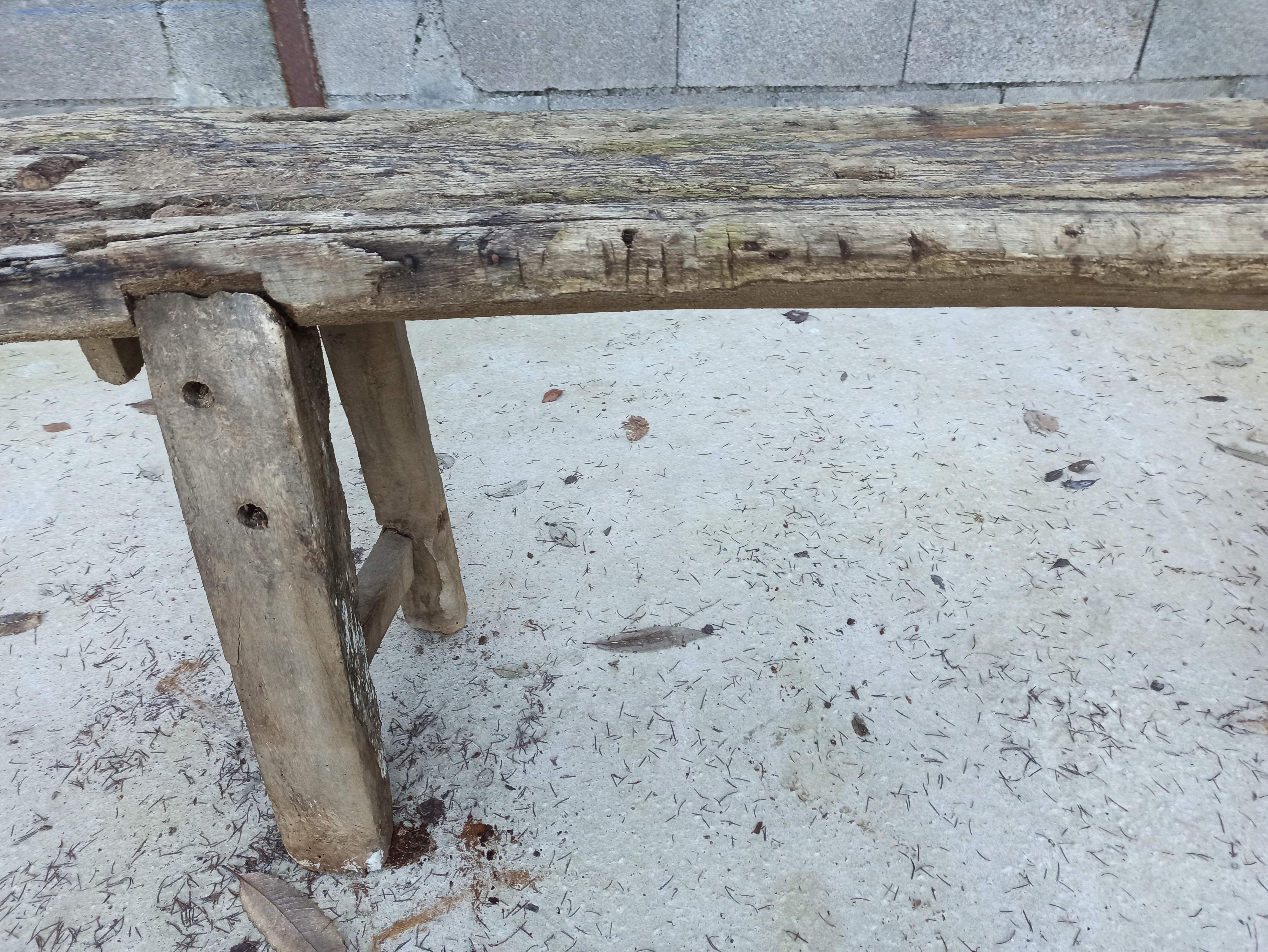 198 cm old wooden workbench carpenter