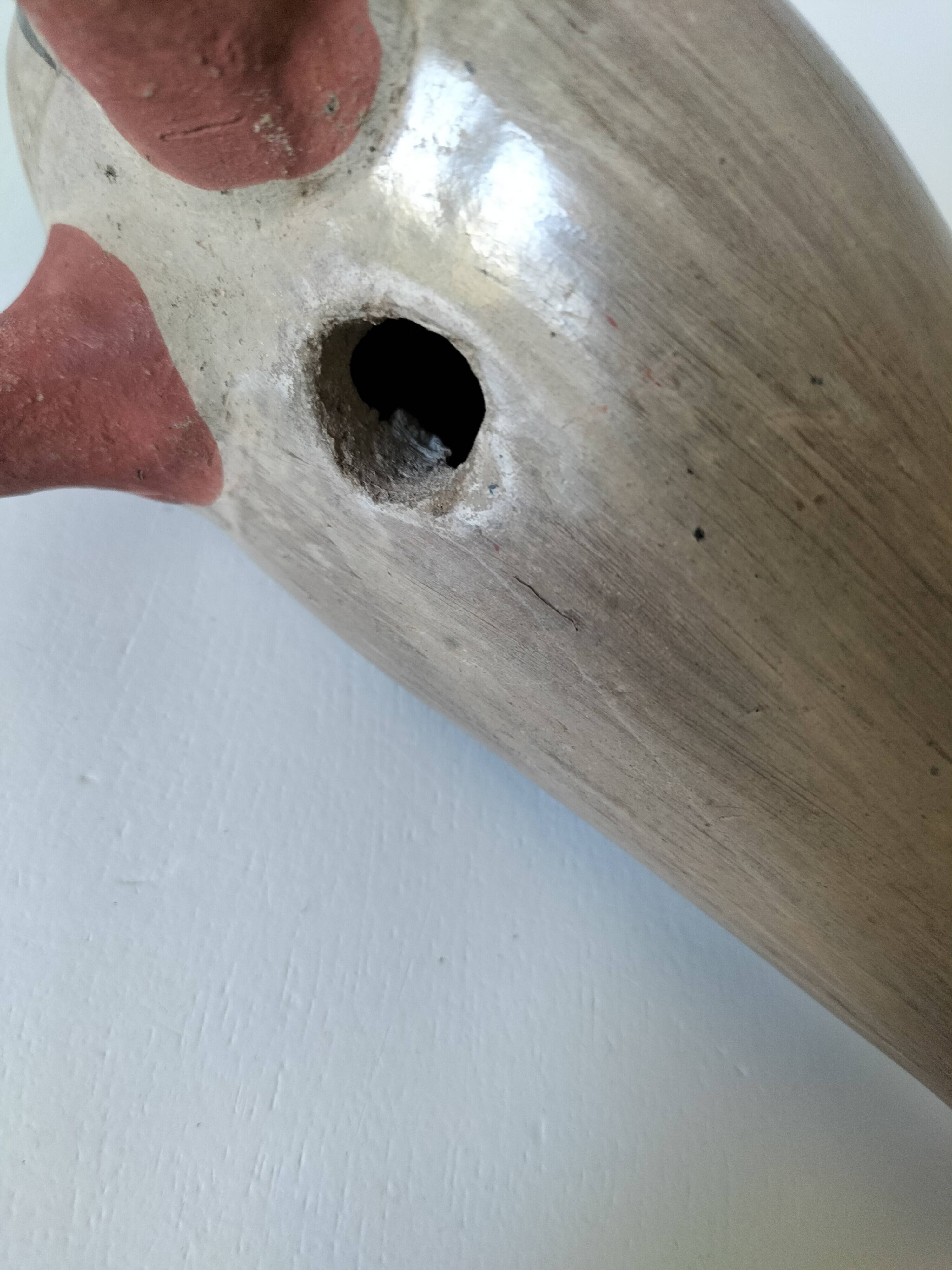 Ceramic dove from Mexico – Decorated with nahual cat