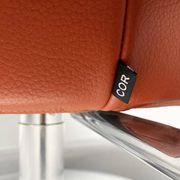 Swivel armchair Circo in red leather by Peter Maly for Cor, Germany, 1990s
