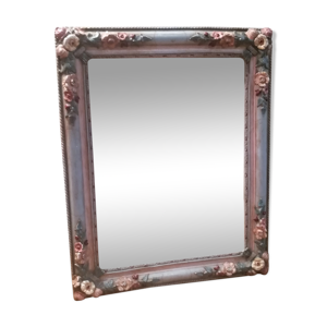 Miroir en plâtre à - polychrome