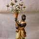 Nubian flare in wood and lacquered metal