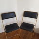 Set of 2 folding chairs in skai and metal