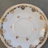 Set of 4 tea or coffee cups in Limoges porcelain