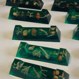 Knife holder in resin and inclusion of shells