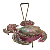 Display pepper shaker mustard crab vintage ceramic