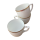 3 tasses à café Ivoire