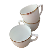 3 coffee cups Ivory