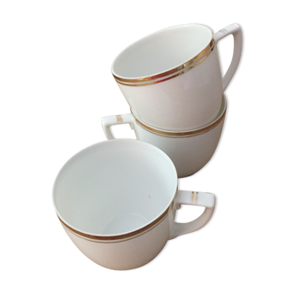 3 coffee cups Ivory