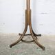 Curved wooden parrot coat rack bistro