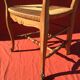 Rustic chair Louis XV mulched in cherry