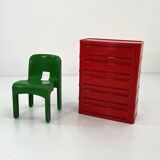 Red cabinet model "4964" by Olaf Von Bohr for Kartell, 1970