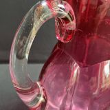 Colored blown glass jug attributed to Legras