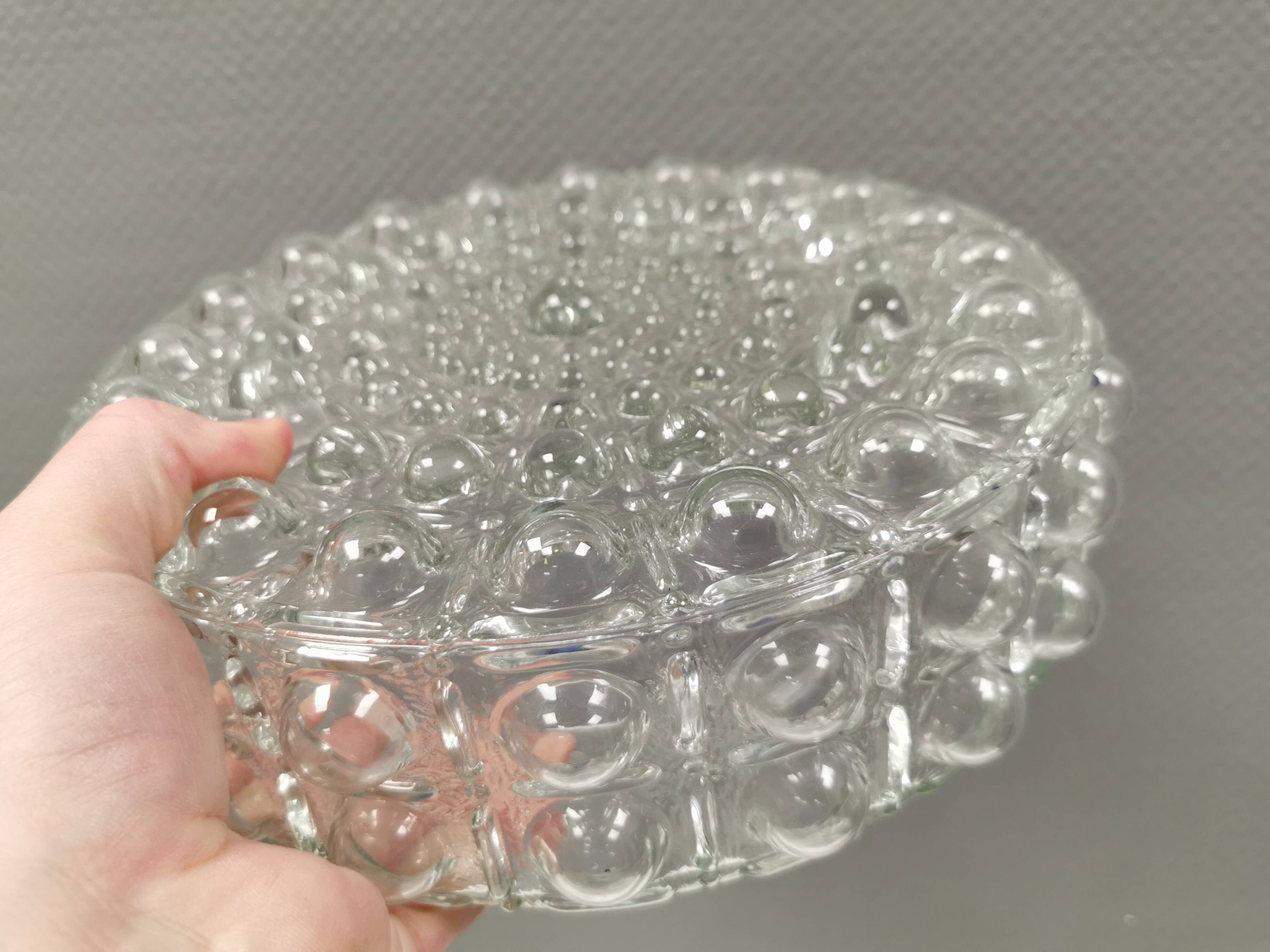 Large ceiling lamp in bubble glass by Nordisk Solar Denmark 1970-80s