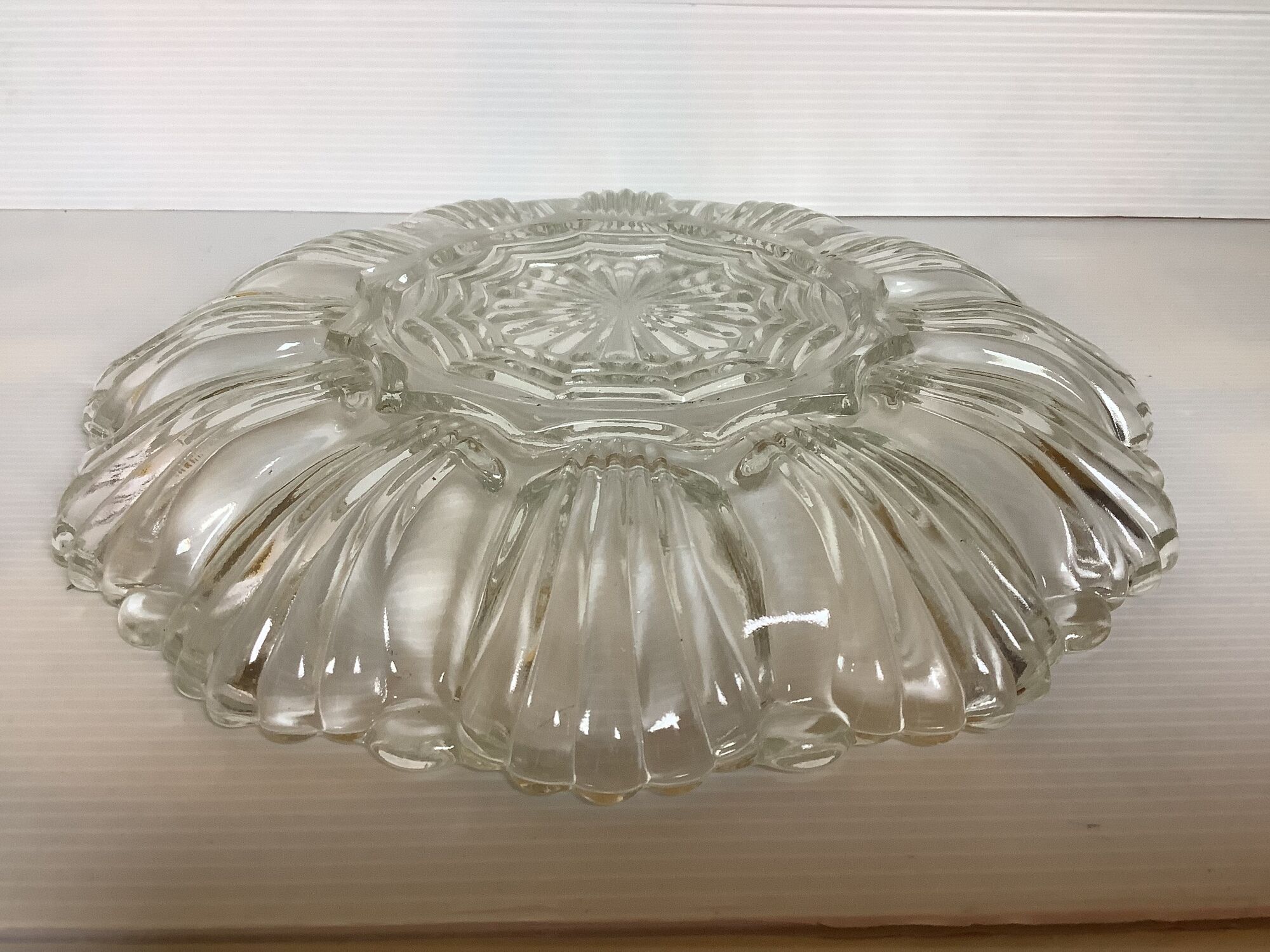 Egg dish appetizer made of thick glass