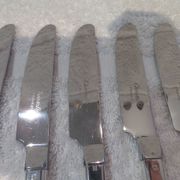 12 Christofle Concorde silver plated dessert knives, 19cm