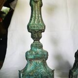 Pair of church candleholders, 19th century