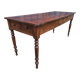 Antique farmhouse table in solid cherry wood with 4 drawers