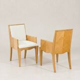 Paire de chaises / fauteuils en bois – Travail moderniste