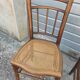 Paire de chaises de bistrot canné
