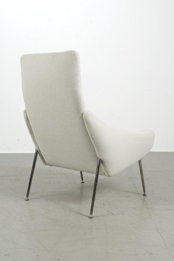 Vintage White Upholstered Armchair