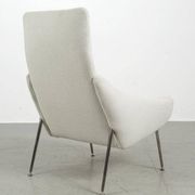 Vintage White Upholstered Armchair