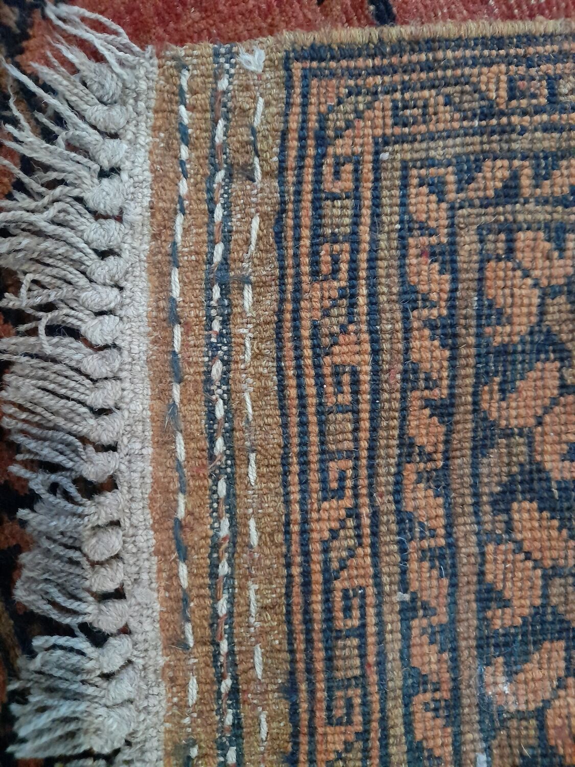 Afghan Carpet "Gül" Vintage – Wool – Exceptional Patina 205x132cm