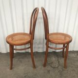 Pair of bistro chairs in canning Thonet