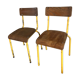 Paire de chaises d'écolier
