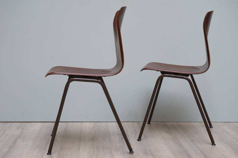 Paire de chaises pagholz 1960