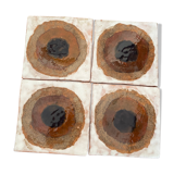 Flat glazed terracotta tiles