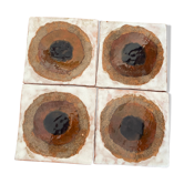 Flat glazed terracotta tiles